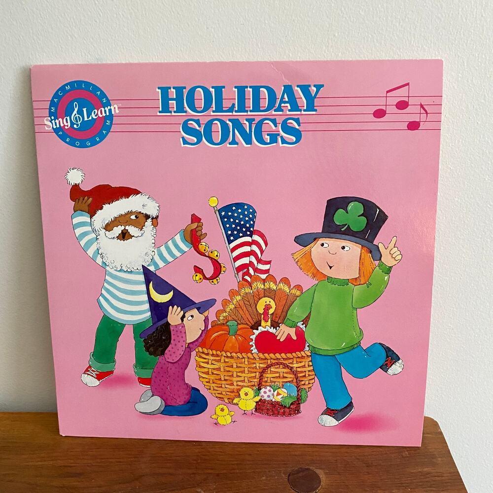 Vintage 1987 Holiday Songs Sing & Learn Vinyl Record
